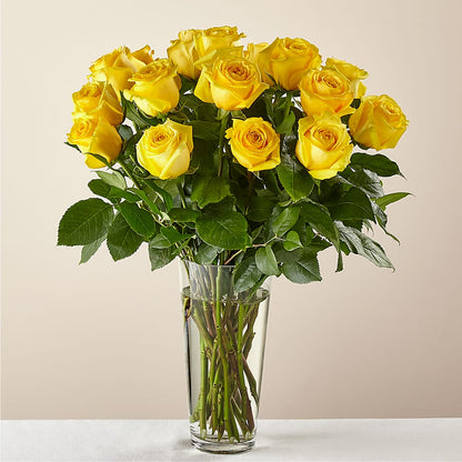 Long Stem Yellow Rose Bouquet